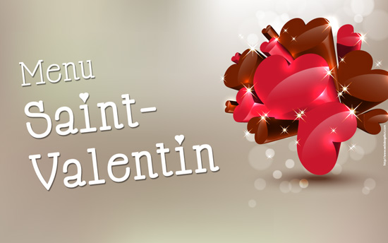 Menu de la saint Valentin à 25€